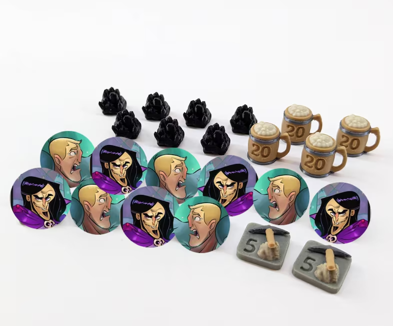 Top Shelf Gamer - Clank! Legacy 2 Market Items Token (set of 26) Spoiler Free