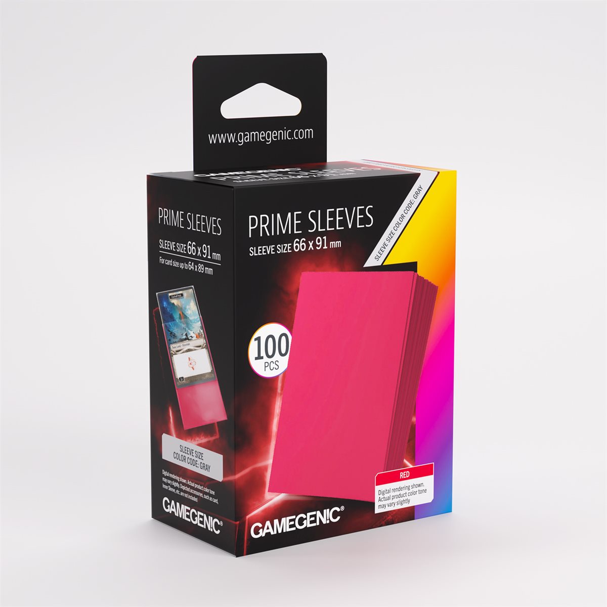 Gamegenic - Prime Sleeves: Red (100ct) (Repackaging)