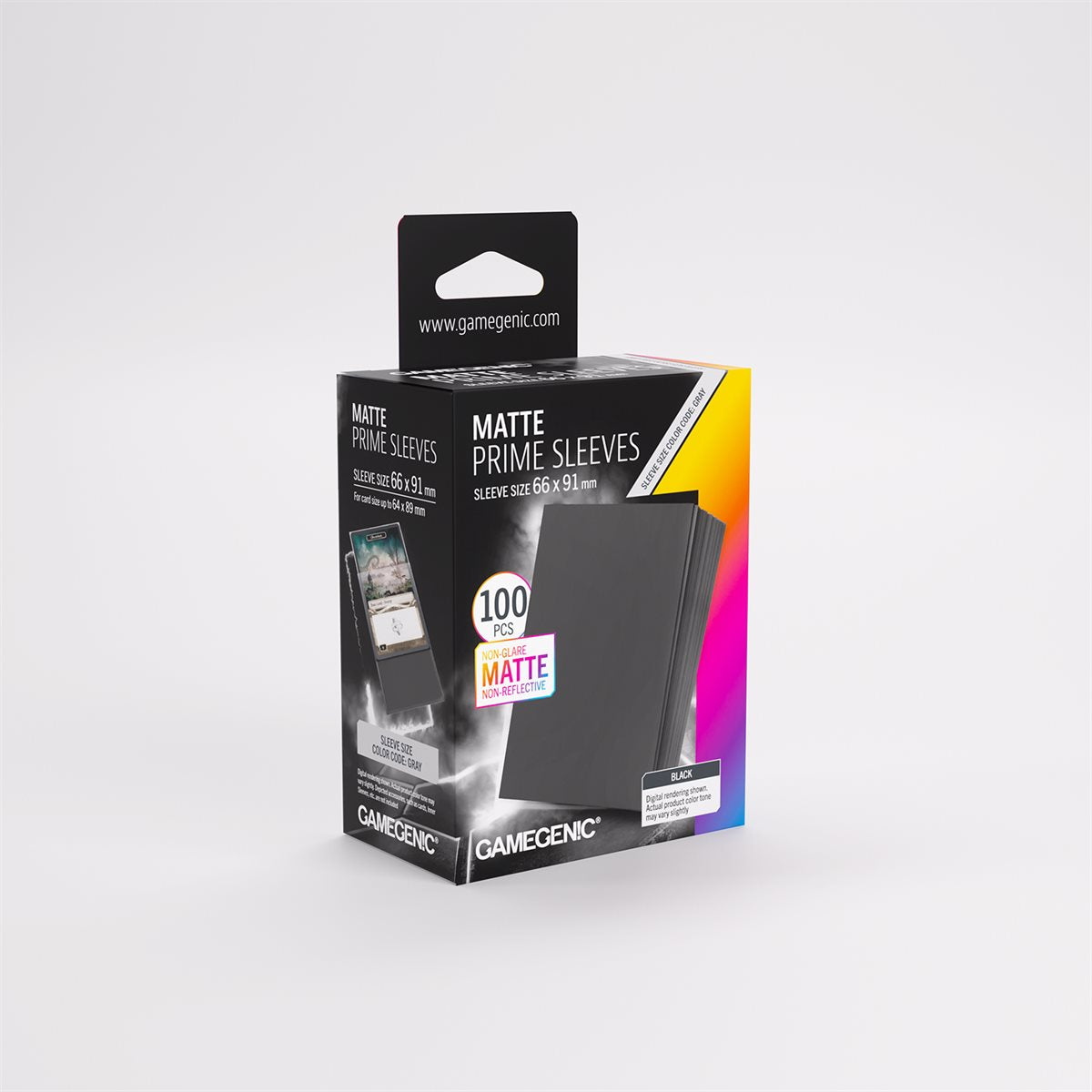 Gamegenic - Matte Prime Sleeves: Black (100ct) (Repackaging)