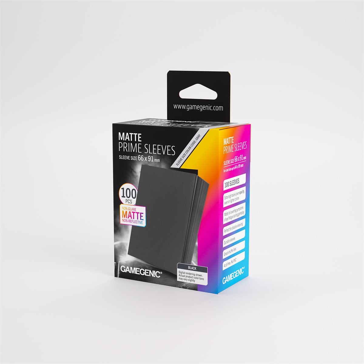 Gamegenic - Matte Prime Sleeves: Black (100ct) (Repackaging)