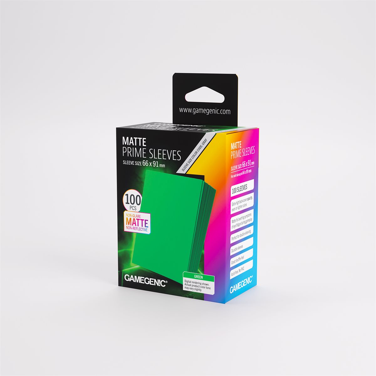 Gamegenic - Matte Prime Sleeves: Green (100ct) (Repackaging)