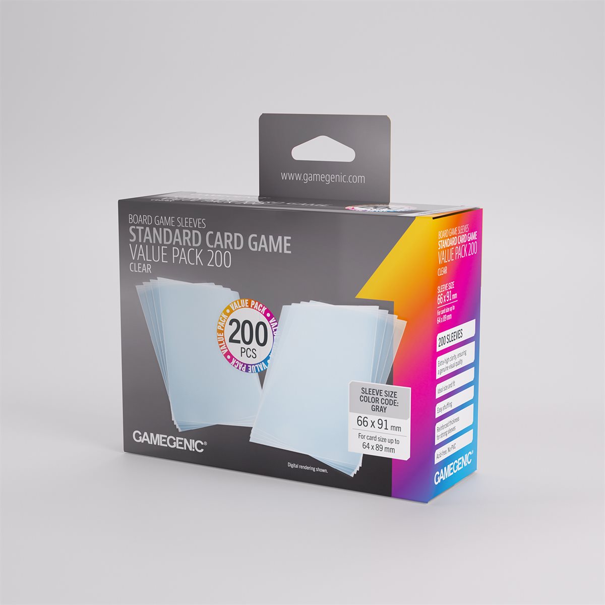 Gamegenic - Standard Value Pack Sleeves (200ct) (Repackaging)