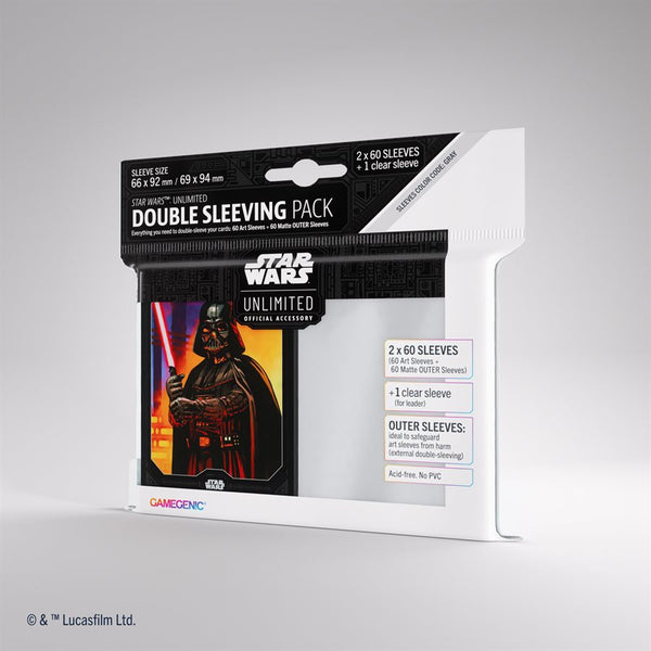 Gamegenic - Star Wars: Unlimited Art Double Sleeving Pack: Darth Vader (60ct)