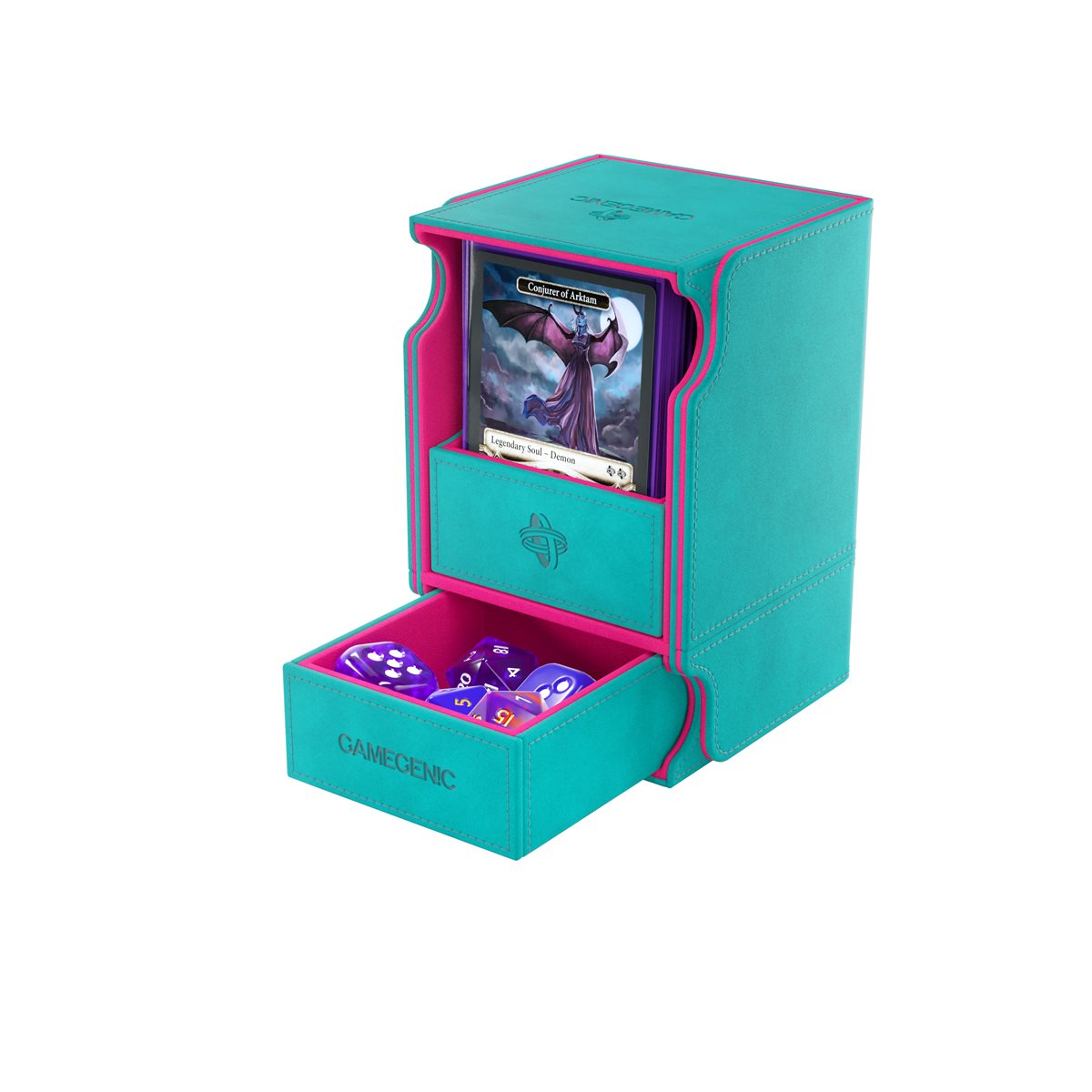 Gamegenic: Watchtower XL Convertible Deck Box Exclusive Edition - Teal / Pink (100ct)