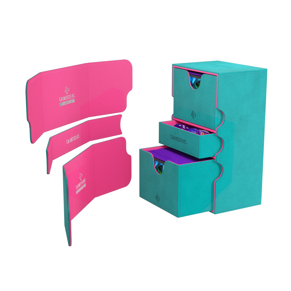 Gamegenic: Stronghold XL Deck Box - Teal / Pink (200ct)