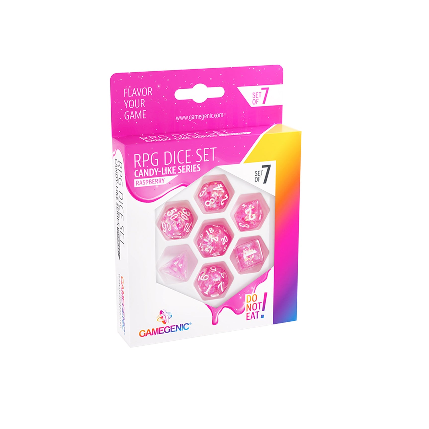 Gamegenic: Candy-like Series: Rasberry RPG Dice Set (7pcs)