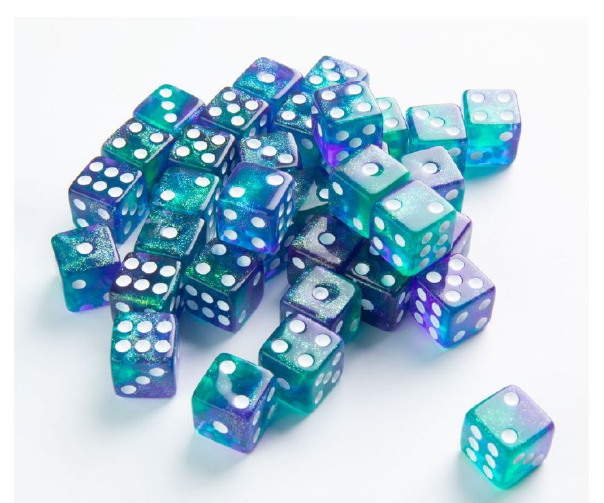 Gamegenic: Galaxy Series 12mm d6 Set of 36: Neptune