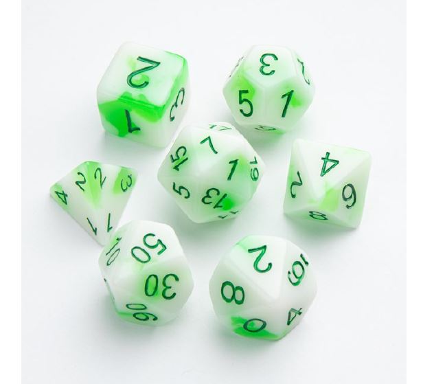 Gamegenic: Glow Series: Toxic Stones Dice Set (7pcs)