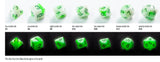 Gamegenic: Glow Series: Toxic Stones Dice Set (7pcs)