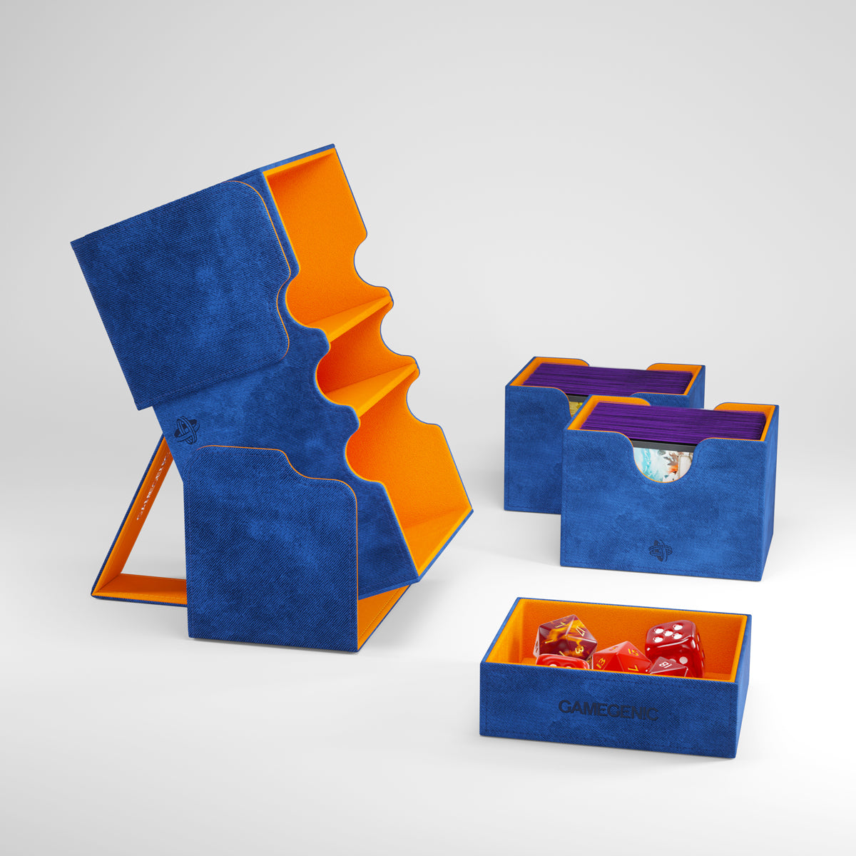 Gamegenic: Stronghold XL Convertible Deck Box Exclusive Edition - Blue / Orange (200ct)