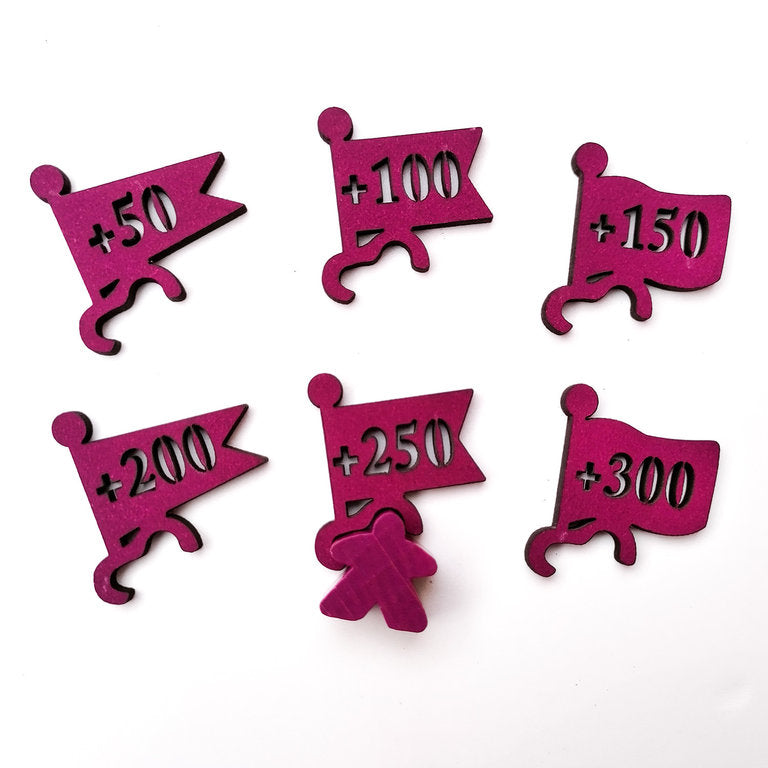 Carcassonne: Scoring Flags PURPLE (Import)