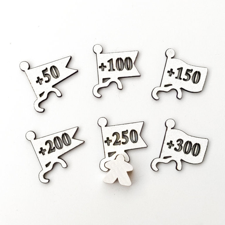 Carcassonne: Scoring Flags White (Import)