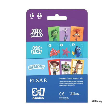 Bicycle Playing Cards - Disney: Pixar 3-in-1 Games