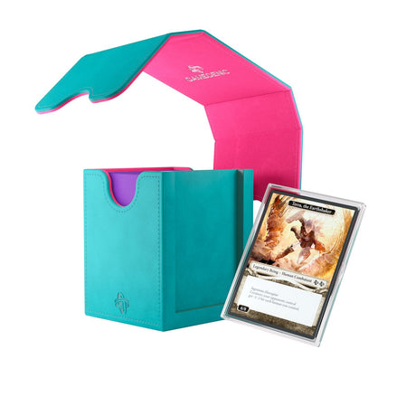 Gamegenic: Squire Plus XL Deck Box - Teal / Pink (100ct)