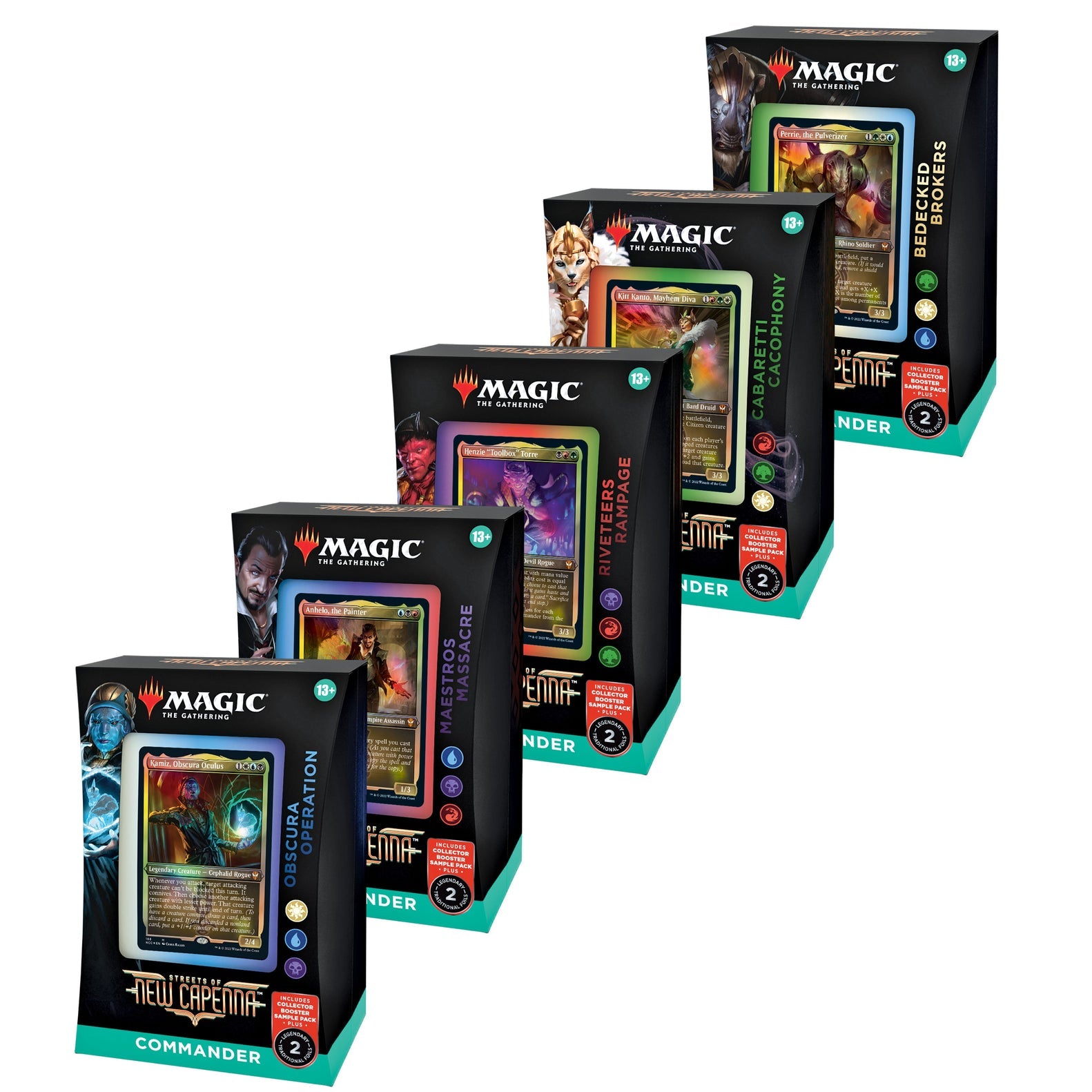 Magic: The Gathering - Streets of New Capenna - Commander Deck - Set of 5