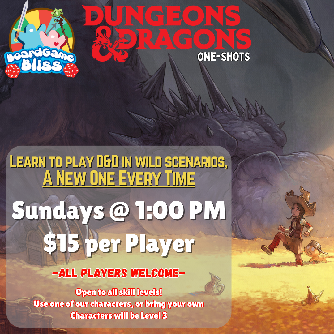 Dungeons & Dragons: Learn to Play One-Shots (Sunday)