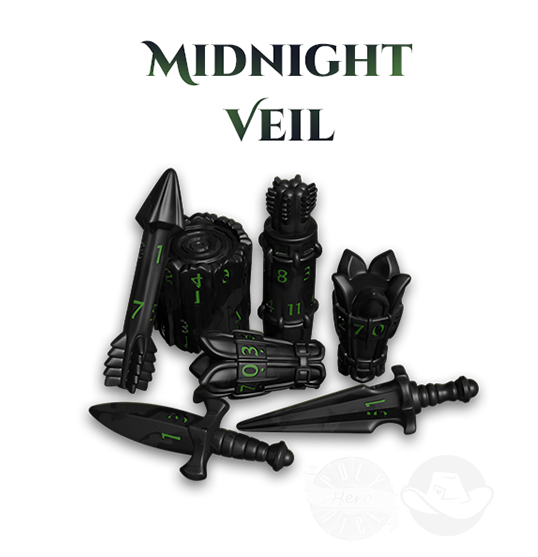 PolyHero Ranger 8 Dice Set - Midnight Veil