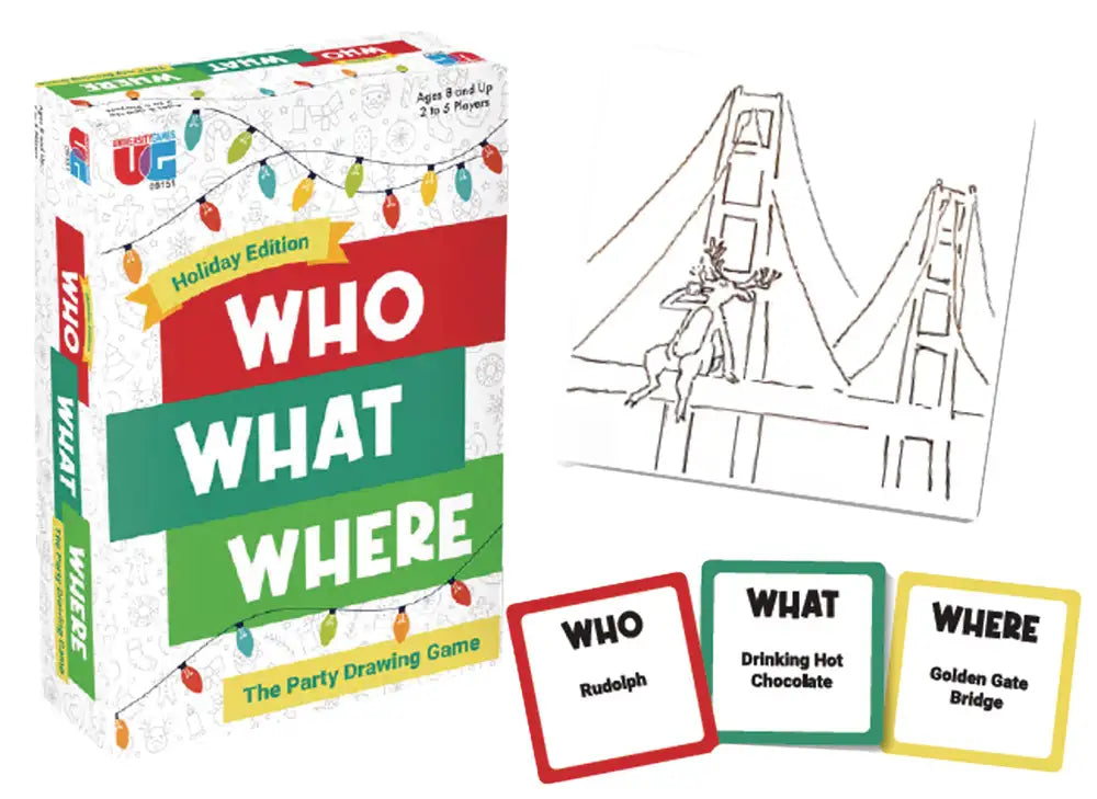 Holiday Games: Who What Where Party Game Holiday Edition – Board Game Bliss
