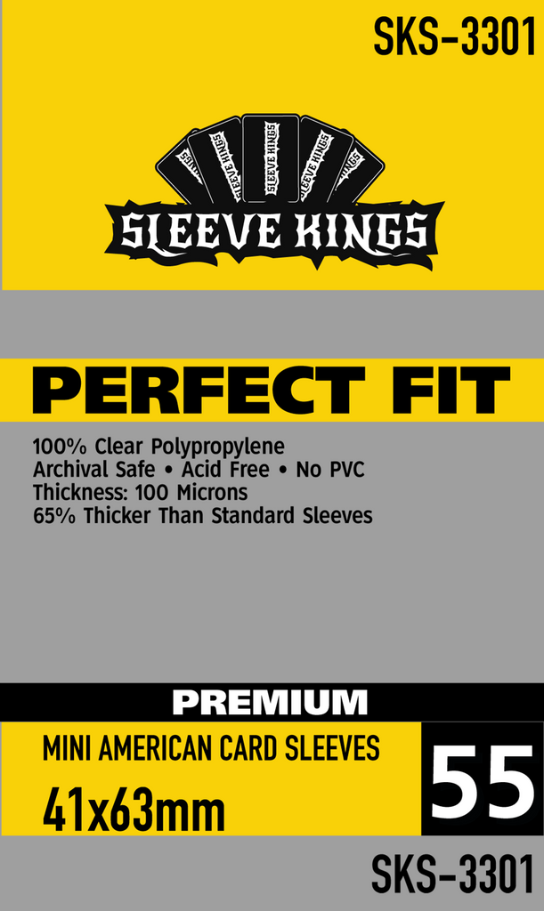 Sleeve Kings - Perfect Fit Premium Mini American Card Sleeves (41x63mm) (55 pack)