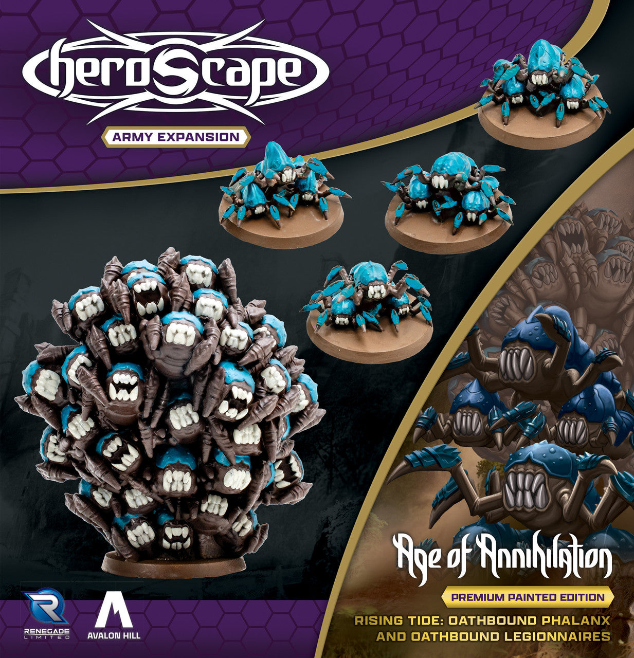 Heroscape: Rising Tide – Oathbound Phalanx and Oathbound Legionnaires Army Expansion (Premium Painted Edition)