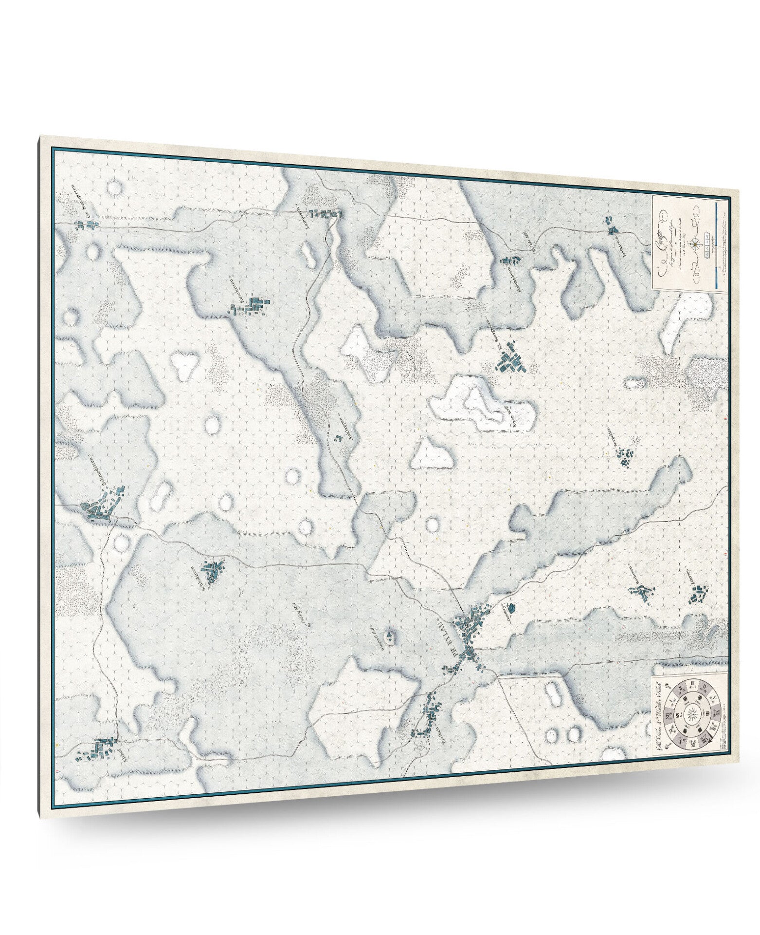 Battles of Napoleon Eylau 1807- mounted map