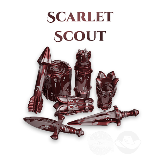 PolyHero Ranger 8 Dice Set - Scarlet Scout
