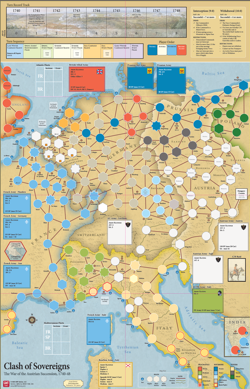Clash of Sovereigns/Clash of Monarchs Mounted Map *PRE-ORDER*