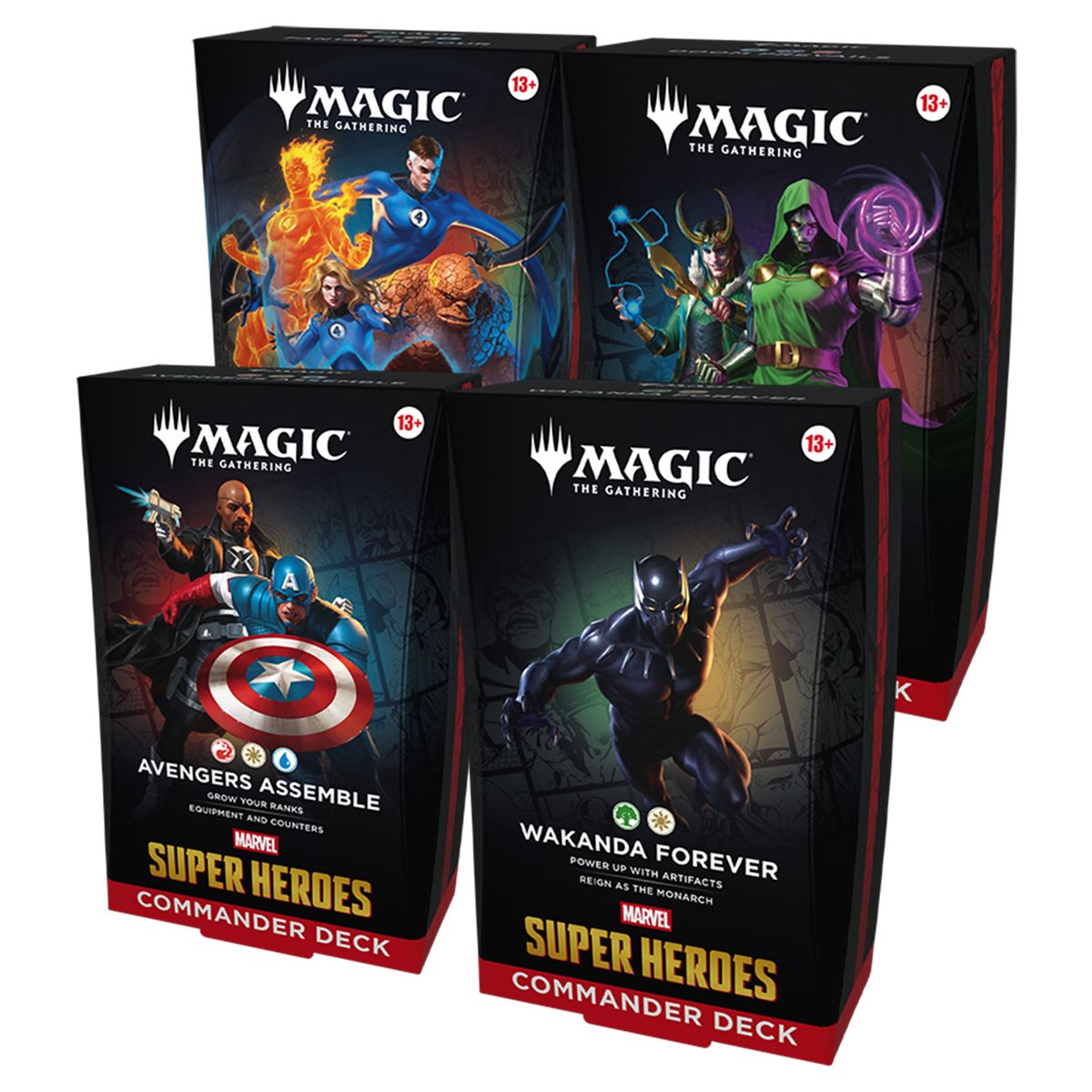 Magic: the Gathering: Marvel Super Heroes - Commander Deck (Set of 4)