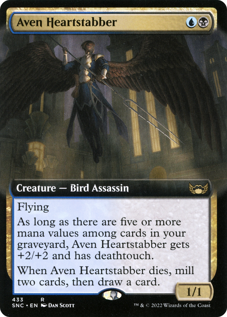 Aven Heartstabber (SNC-433) - Streets of New Capenna: (Extended Art) Foil [Rare]