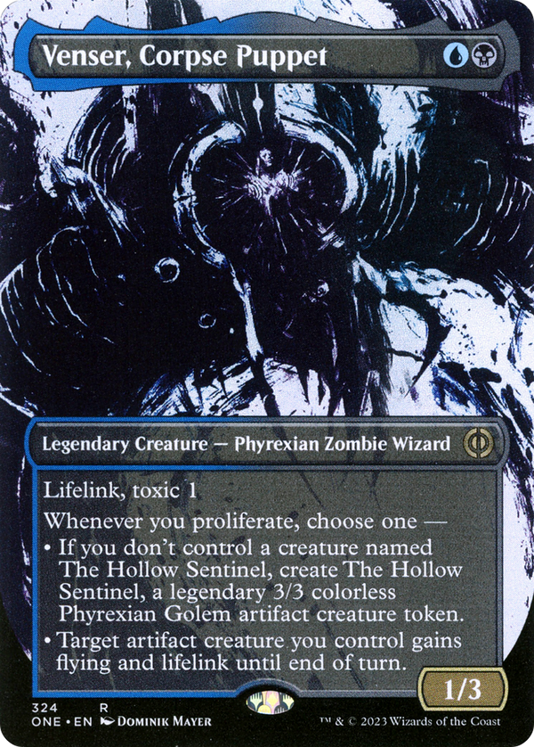 Venser, Corpse Puppet (ONE-324) - Phyrexia: All Will Be One: (Showcase) (Borderless) [Rare]