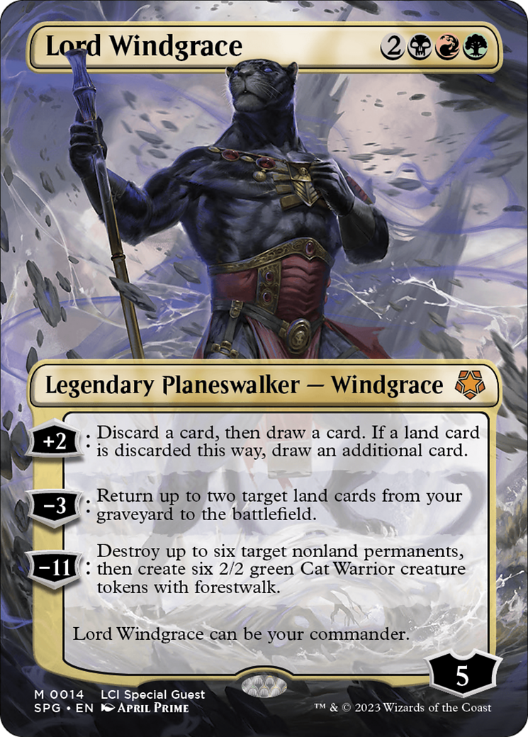 Lord Windgrace (SPG-014) - Special Guests (Borderless) Foil [Mythic]