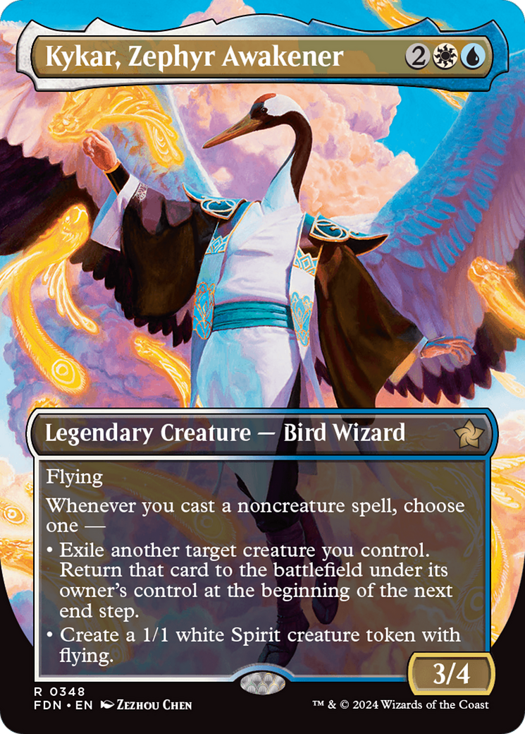 Kykar, Zephyr Awakener (FDN-348) - Foundations (Borderless) [Rare]
