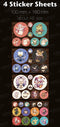 KINGs: TRICKTAKERs - 4 Sticker Sheets (Japanese Import) (Non QC Sales Only)