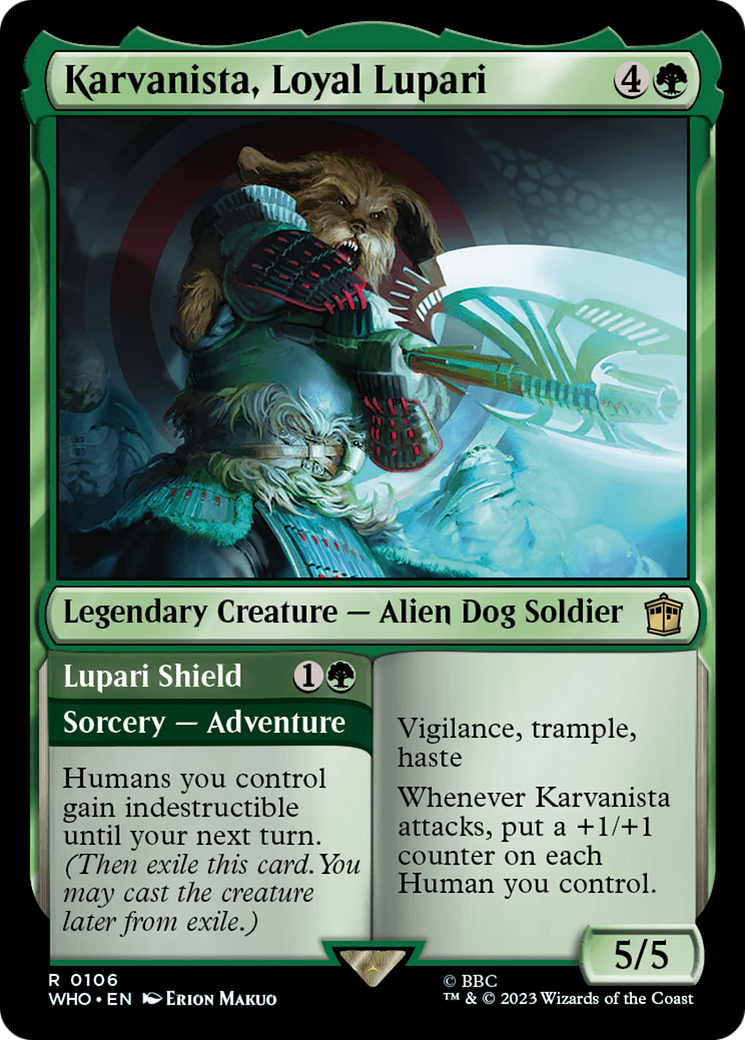 Karvanista, Loyal Lupari // Lupari Shield (WHO-106) - Doctor Who [Rare]