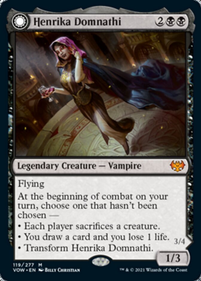 Henrika Domnathi // Henrika, Infernal Seer (VOW-119) - Innistrad: Crimson Vow: (Double Faced Transform) [Mythic]