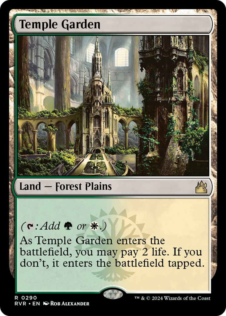 Temple Garden (RVR-290) - Ravnica Remastered [Rare]
