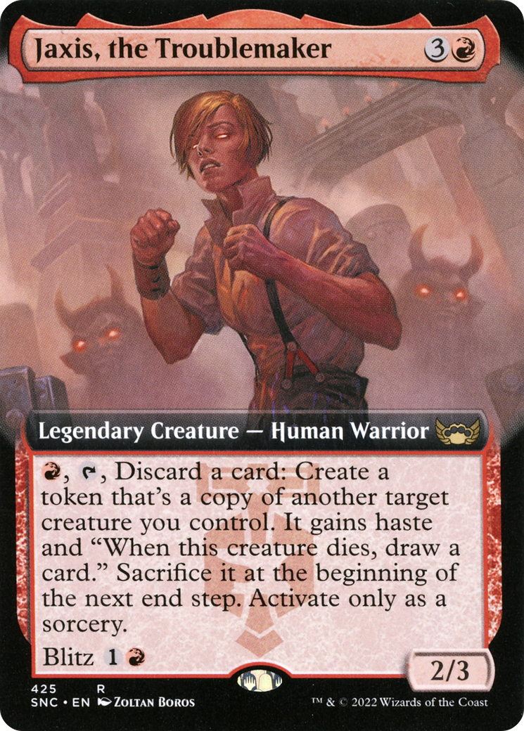 Jaxis, the Troublemaker (SNC-425) - Streets of New Capenna: (Extended Art) Foil [Rare]