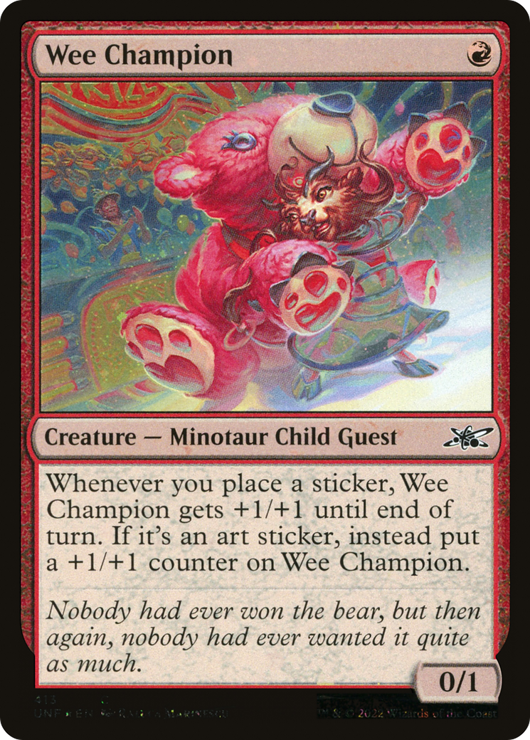 Wee Champion (UNF-413) - Unfinity Galaxy Foil [Common]