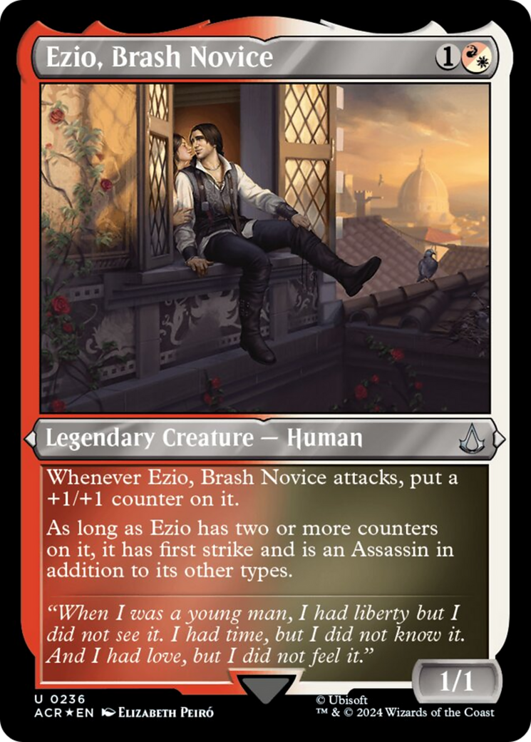 Ezio, Brash Novice (ACR-236) - Assassin's Creed Etched Foil [Uncommon]