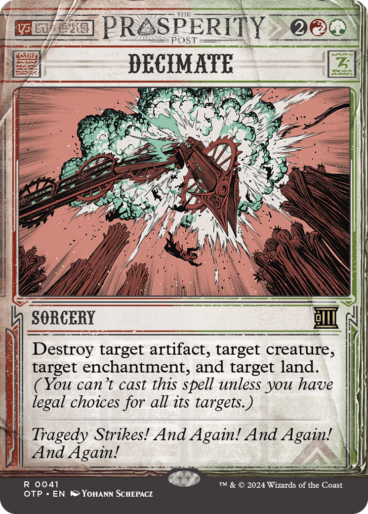 Decimate (OTP-041) - Breaking News: (Showcase) (Borderless) Foil [Rare]
