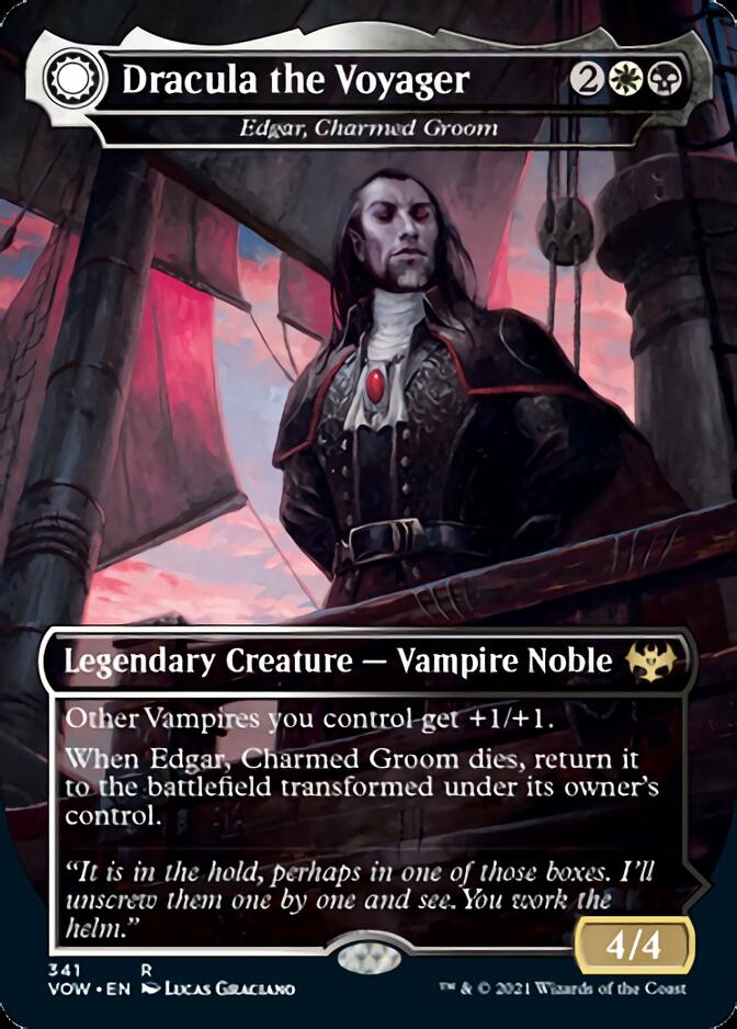 Edgar, Charmed Groom // Edgar Markov's Coffin (VOW-341) - Innistrad: Crimson Vow: (Double Faced Transform) (Borderless) [Rare]