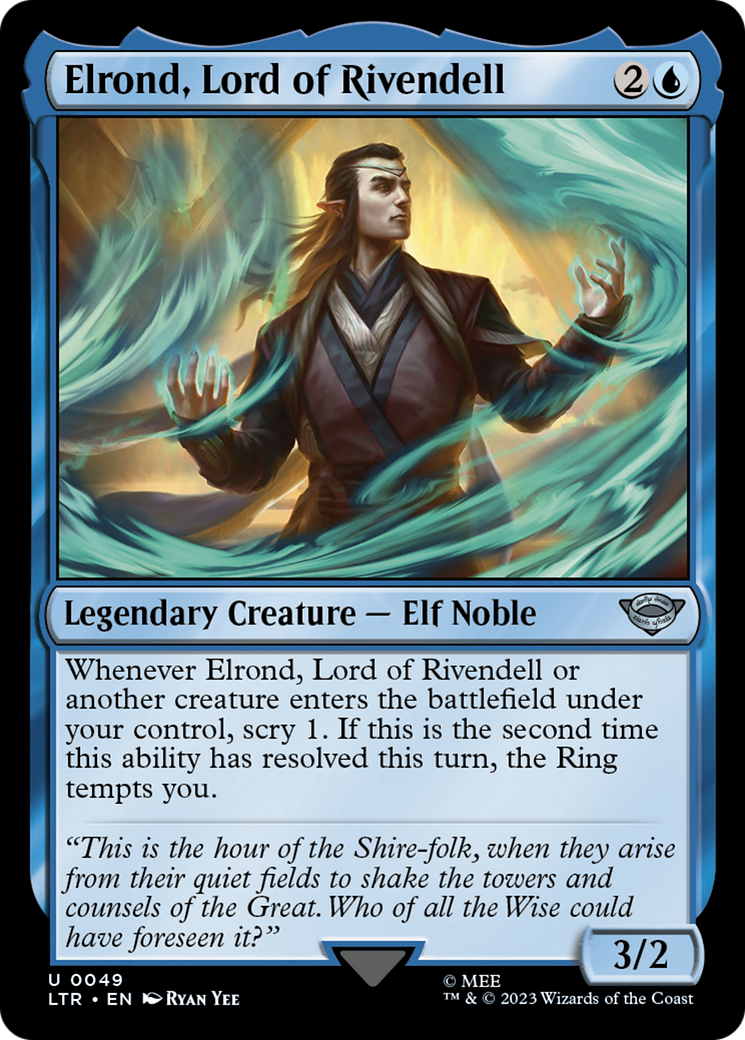 Elrond, Lord of Rivendell (LTR-049) - The Lord of the Rings: Tales of Middle-earth Foil [Uncommon]