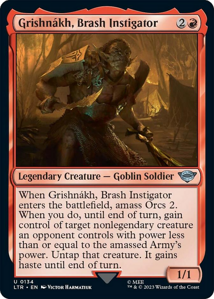 Grishnákh, Brash Instigator (LTR-134) - The Lord of the Rings: Tales of Middle-earth [Uncommon]