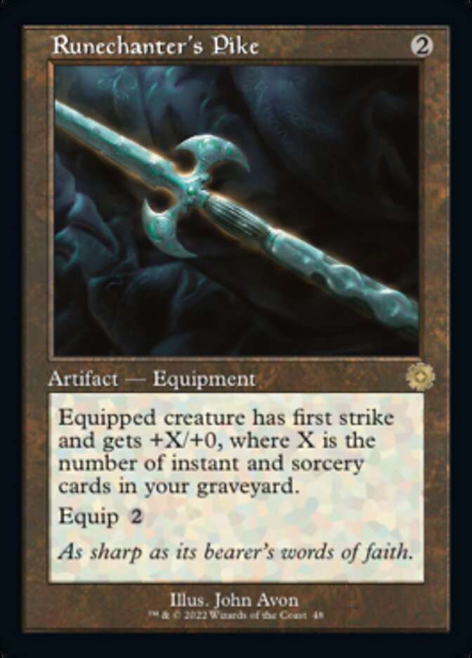 Runechanter's Pike (BRR-048) - The Brothers' War Retro Artifacts [Rare] Retro Frame