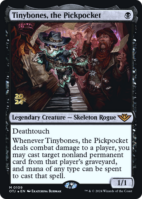 Tinybones, the Pickpocket (POTJ-109S) - Outlaws of Thunder Junction Promos Foil [Mythic]