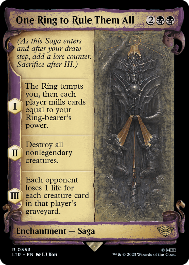 One Ring to Rule Them All (LTR-553) - The Lord of the Rings: Tales of Middle-earth: (Showcase) Scroll Foil [Rare]