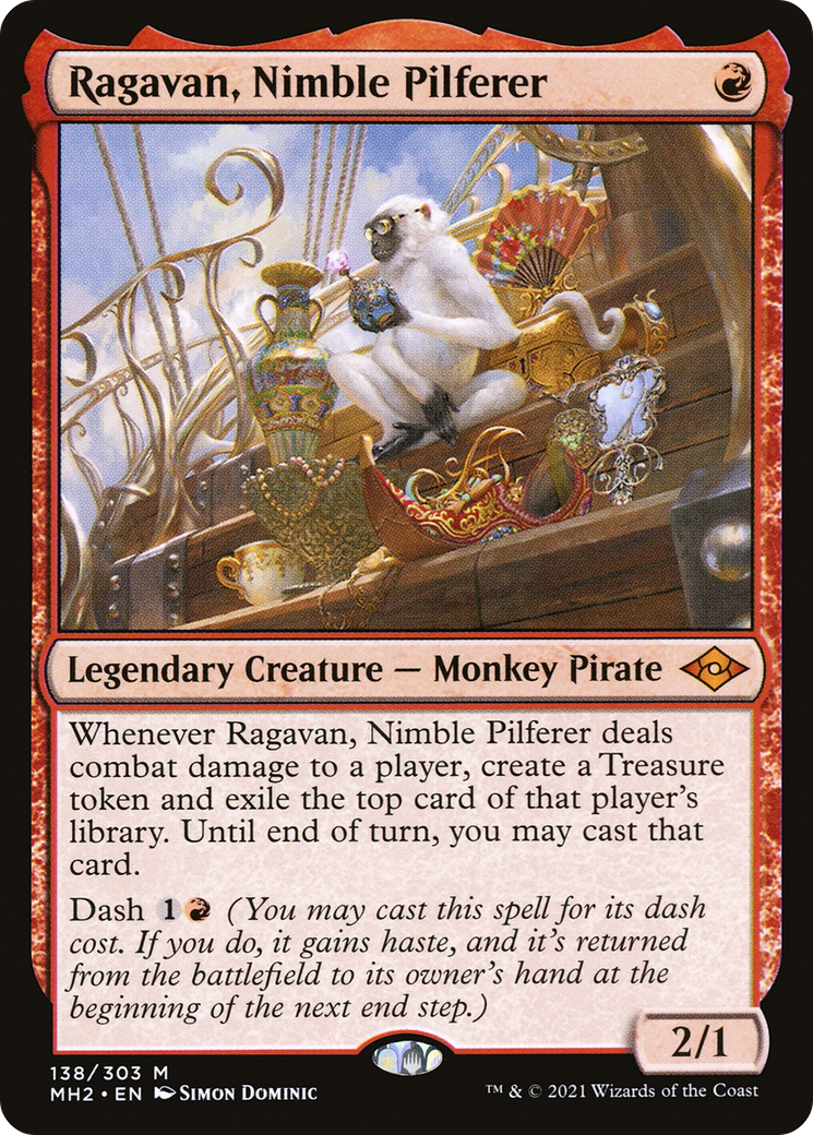 Ragavan, Nimble Pilferer (MH2-138) - Modern Horizons 2 Foil [Mythic]