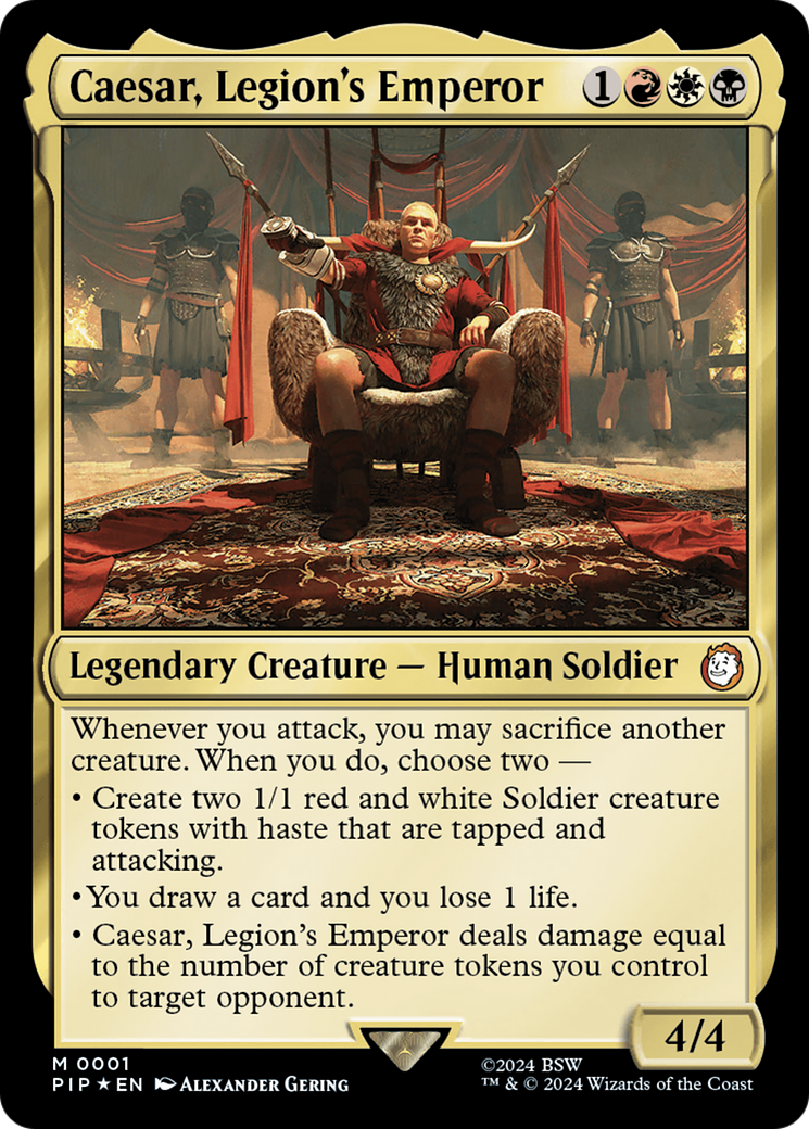 Caesar, Legion's Emperor (PIP-001) - Fallout Foil [Mythic]
