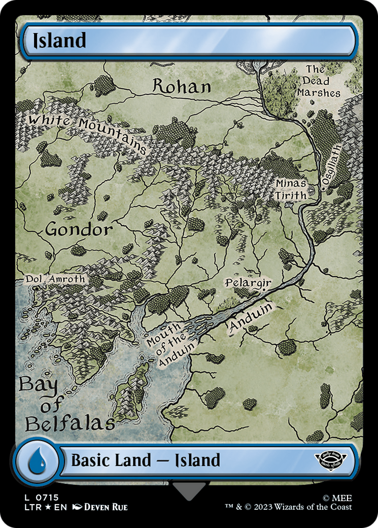 Island (LTR-715) - The Lord of the Rings: Tales of Middle-earth Surge Scroll Foil [Common]