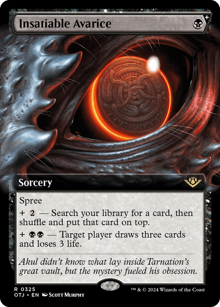 Insatiable Avarice (OTJ-325) - Outlaws of Thunder Junction: (Extended Art, spree) Foil [Rare]